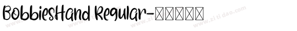 BobbiesHand Regular字体转换
